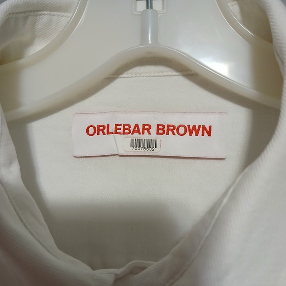 ORLEBAR BROWN Mens White Long Sleeve Button Up Shirt - Picture 4 of 11